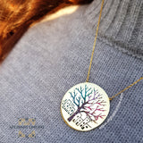 Tree of luck necklace - Silver necklace - gold plated tree - colored tree - tree of luck pendant - women silver necklace - sparkle pendant - Afghani online - Jordan necklaces - الافغاني - سنسال فضة - سناسيل للبنات - تعليقة شجرة الحظ