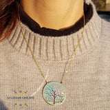 Tree of luck necklace - Silver necklace - gold plated tree - colored tree - tree of luck pendant - women silver necklace - sparkle pendant - Afghani online - Jordan necklaces - الافغاني - سنسال فضة - سناسيل للبنات - تعليقة شجرة الحظ