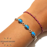 Silver bracelet, turquoise bracelet, gemstones bracelet - 925 silver, afghani online, afghani Amman, اسوار فضة, اسوارة فيروز, اسوارة احجار, افغاني اونلاين