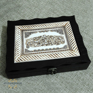 صندوق مصحف خشب  مع مصحف - Holy Quran wooden box - صناعة يدوية- Jordan gifts -palestine gifts - 