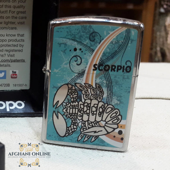 Zippo Scorpio - Packaged in an environmentally friendly gift box - Lifetime Guarantee - Fill with Zippo premium lighter fluid