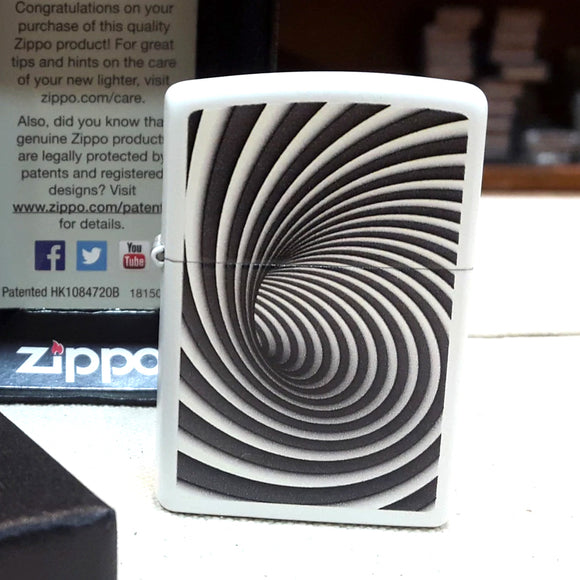 Zippo Wormhole - Packaged in an environmentally friendly gift box - Lifetime Guarantee - Fill with Zippo premium lighter fluid