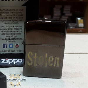 Zippo Stolen Chrome - Packaged in an environmentally friendly gift box - Lifetime Guarantee - Fill with Zippo premium lighter fluid
